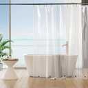Extra Wide Plastic Shower Curtain Liner 84 x 72 Inch with 6 Magnets, Clear Heavy Duty Weighted Wide Shower Liner for Bathroom, Waterproof, No Smell with 14 Rustproof Grommets