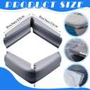 Pangda 2 Pack Pontoon Corner Boat Fenders PVC Dock Bumpers for Docking Boat Aluminum Corner Cap 9 x 9 x 4 Inch Pontoon Accessories UV-Resistant for Marine Cushioned Protection (Silver)