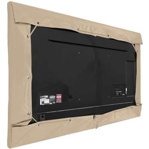 Covermates Outdoor TV Cover  Weatherproof & Water-Resistant Protection for Patio Televisions, 12-Gauge Vinyl, Locking Drawcord, All-Weather Outdoor TV Cover, 42-45 Inches, Classic Tan