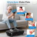 AoraPulse Vibration Plate Exercise Machine, Vibration Plate for Lymphatic Drainage Weight Loss, 400 Lbs Capacity Full Body Workout Vibrate Fitness Platform for Home Women Men