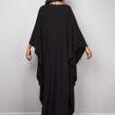 SEAUR Women's Loose Kaftan Turkish Dress Caftan Maxi Dresses Swimsuit Cover Up Beachwear Loungewear (01 Black)