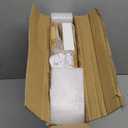 Corner Bread Box for Kitchen Counter, Bamboo Wood Large Capacity Bread Storage Bin with Acrylic Wavy Door Panel (Natural, Meduim) (Medium)