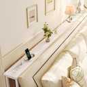 SUPERJARE 102.3 Inch Sofa Table with 2 Power Outlets and USB-C Ports, 5.9 Inch Narrow Console Table with Storage, Extra-Long, for Entryway Hallway Couch Behind Sofa, Small Spaces, White, 5.9"D x 102.3"W x 29.7"H