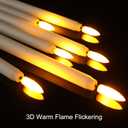 12 Pcs Flickering Flameless LED Taper Candles, 11" Long Fake Taper Candles Battery Operated with Remote Timer, Ivory Plastic Electric Candlesticks for Wedding Party Christmas Holiday