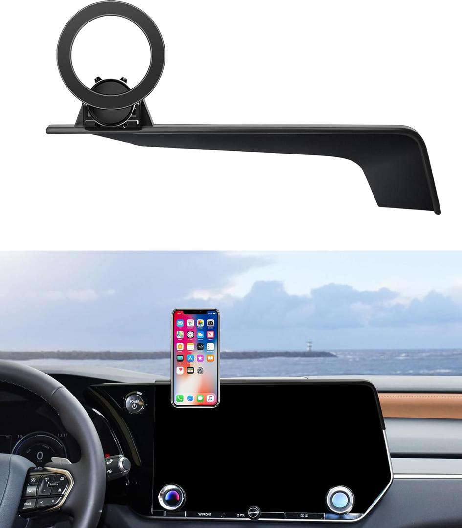 Car Phone Holder for 2023 2024 2025 2026 Lexus RX RX350 / RX350h / RX500h Accessories 14-Inch Screen Fixed Clip, 360 Rotation Phone Mount Compatible with MagSafe, Cell Phone Holder