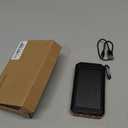 Solar Charger Power Bank, 38800mAh Portable Charger Fast Charger Dual USB Port Built-in Led Flashlight and Compass for All Cell Phone and Electronic Devices (Orange)