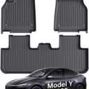 Floor Mats Fit for Model Y 2026-2025 Juniper 5-Seat - Custom Fit All Weather Front & Rear Row TPE Car Mats Floor Liners, 3-Piece (Not Fit 7-Seat)