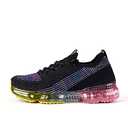 LUCKY STEP Women Air Cushion Fashion Sneakers Breathable Casual Comfortable Lightweight Walking Shoes (Black Multi,9)