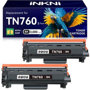 TN760 Compatible Toner Cartridge Replacement for Brother TN730 -730 TN-760 TN 760 - High Yield for MFC-L2710DW MFC-L2750DW DCP-L2550DW HL-L2350DW HL-L2395DW HL-L2370DW (2 Pack)