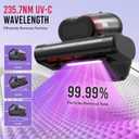 Mattress Vacuum Cleaner, 16Kpa 600W Bed Vacuum Cleaner with 253.7nm UV-C Light & 40000 RPM/Min Brushroll Rotation & Heating Tech, Widened Suction Port, Corded