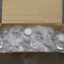 Thenshop 24 Pack Plastic Bottles with Caps, Clear Juice Bottles Flat Water Bottle Plastic Flask Bottle Reusable Mini Beverage Container for Drinks, Milk, Tea, Alcohol, Liquor (10 oz)