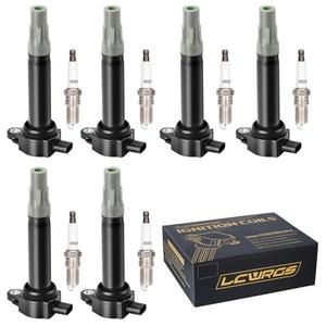 Set of 6 Ignition Coil Pack and Spark Plugs Fits for 3.5 V6 2006 2007 2008 2009 2010 Chrysler 300 Sebring Town Country Pacifica Dodge Charger Avenger Grand Caravan Nitro Magnum Replaces UF502