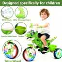 NMM Dinosaur Tricycle for Toddlers, Kids Trike with Music, LED, Tricycles for 3-5 Year Olds, for Rider, Big Wheel, Storage Basket, Horn, Toddler Bike for Boy, Dinosaur Toys for Kids 2-4 4-7, Medium