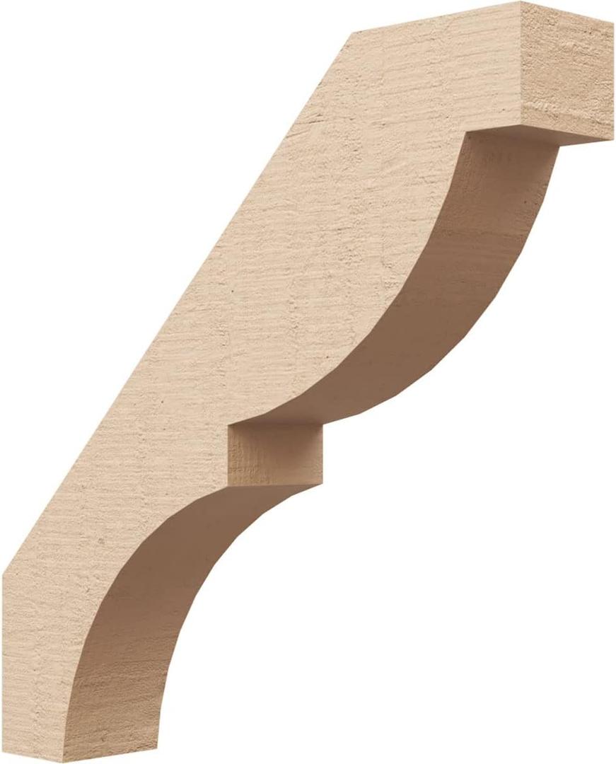 Timberthane Rough Cedar Faux Wood Valencia Knee Brace, 3"W x 16"D x 16"H, Primed Tan