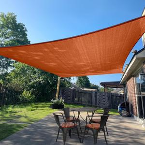 SUNLAX Sun Shade Sail 10' x 13' Terra Red Rectangle Canopy Sail Shade Cover UV Block Permeable Sunshade Outdoor for Patio Backyard