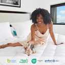 Sunflower Queen Mattress Pad Cover, Cotton Mattress Cover Hypoallergenic, Extra Deep Pocket 18"-22" Quilted Mattress Protector Queen Size Thin Version, Soft Breathable and Noiseless, White