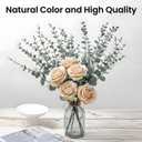 18pcs Artificial Eucalyptus Stems, Fake Greenery Leaves for Floral Arrangements, Home Office, Wedding Centerpiece, Christmas Party Decor