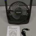 Battery Operated Fan, Camping Fan Battery Powered, Super Long Lasting, Portable D-Cell Battery Powered Desk Fan with Timer, 3 Speeds, Quiet, 180° Rotation, for Office,Bedroom,Outdoor, 5'', Blue