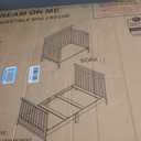 Dream On Me Harbor 4in1 Convertible Mini Baby Crib in Pebble Grey, GreenGuard Gold & BSA, Non-Toxic, Pinewood, Converts to Mini Day & Twin Bed (Rails to Buy) 1 Mattress Pad, Perfect Small Nursery, 32"L x 25"W x 33"H