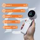 Portable Handheld Turbo Fan with Ice Cooling, Rechargeable Personal Fan, Up to 12Hrs Cooling, 5 Speed 25550RPM Powerful Portable Fan for Travel, Outdoor, Camping, Hiking