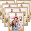 Giftgarden 8x10 Picture Frame Gold Set of 3, Multi Modern 8 x 10 Frames for Wall or Tabletop Display, Golden