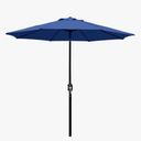 Blissun 9' Outdoor Patio Umbrella, Outdoor Table Umbrella, Yard Umbrella, Market Umbrella with 8 Sturdy Ribs, Push Button Tilt and Crank (9ft)