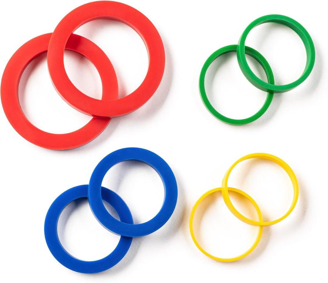 Mrs. Andersons Baking Rolling Pin Rings, Non-Stick Silicone, Set of 4 Ring Depths