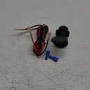 Dual USB Charger Socket Waterproof Power Outlet 12V/24V 2.1A & 2.1A for Car Boat Marine RV Mobile Blue LED (Black)