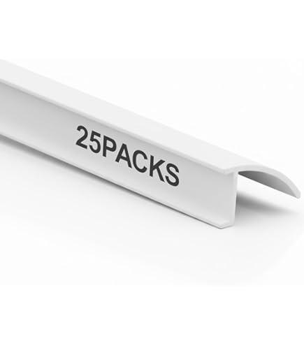 Maasechs 25 Pack Window Glazing Bead 72" Snap in Vinyl Window Glazing Bead Frame Seal Snap Vinyl Trim Weather Resistant for Home Residential Commercial Use, White