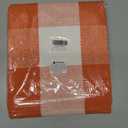 KOZYFLY Buffalo Plaid Rug 27.5x43 Inches Orange and White Checke Rug Halloween Fall Door Mat Cotton Washable Area Rugs Door Mat Outdoor Entrance for Front Porch Entryway Fall Farmhouse