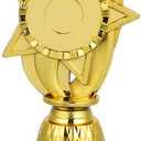 Golden Plastic Kids Trophy - 9.84 Inch Multi-Function Trophy Award for Kindergarten Graduation, Classroom Decorations, Competitions, and Celebrations