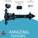 Akatva T Hinge Set - 2 Pieces Gate Hinges for Wooden Fences Heavy Duty - Barn Hinges for Doors - Black Hinges  Hinges for Shed Door - Door Hinges Black Matte - Hinges Outdoor - Fence Strap Hinge Set