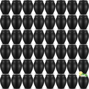 Gejoy 14 Pcs 3oz Cantaritos De Barro Mexicanos Cantaritos Shooters Pottery Taco Tuesday Mexican Clay Cup Fiesta De Barro Mexicanos Cocktail Cups Cocktail Glasses for Tequila Margaritas Mojitos (Black)