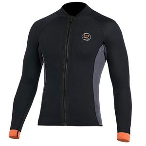 Wetsuit Tops 3mm Neoprene Wetsuit Jacket Men Women Front Zip Long Sleeve Diving Suit for Swimming Surfing Snorkeling Kayaking Scuba Diving S Size