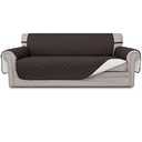 Easy-Going 4 Seater Sofa Slipcover Reversible Sofa Cover Water Resistant Couch Cover with Foam Sticks Elastic Straps Furniture Protector for Pets Children Dog Cat (XX-Large, Chocolate/Ivory)