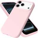 Designed for iPhone 17 Pro Max Case, Slim Liquid Silicone Cover with [Soft Anti-Scratch Microfiber Lining] Shockproof Protective Phone Case for iPhone 17 Pro Max 6.9" - Pink