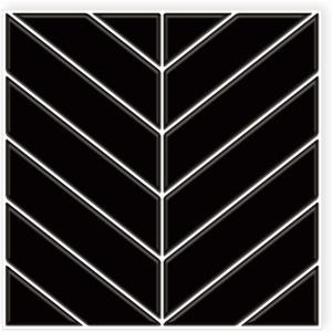 Peel and Stick Black Twill Pattern Kitchen Mosaic Wall Tiles Self-Adhesive DIY Backsplash Stick-on Vinyl Wall Tiles, 10" X 10" Each, 4 Sheets Pack