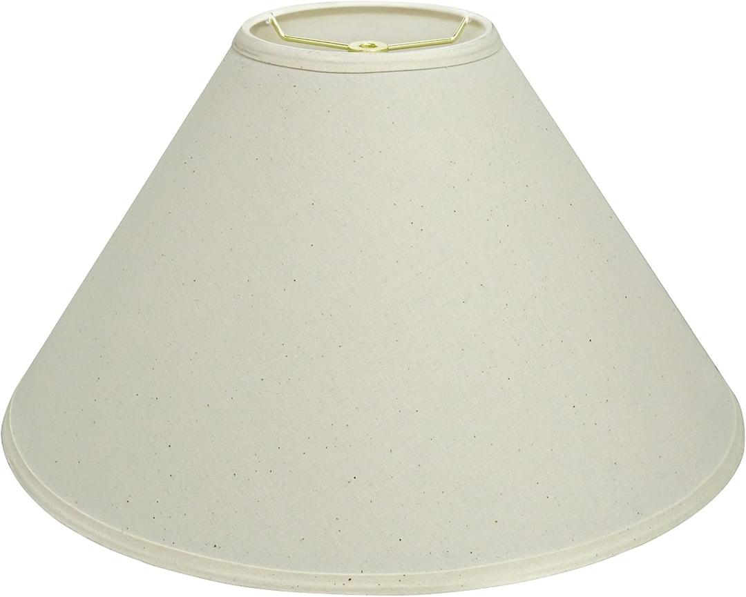 Aspen Creative 32204A Hardback Empire Spider Lamp Shade in Ivory, 6" Top x 19" Bottom x 12" Slant Height