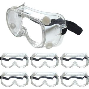 Safety Goggles 6 Pack - Anti-Fog Protective Safety Glasses - Clear Lens Adjustable Soft Lightweight Protection Eyewear