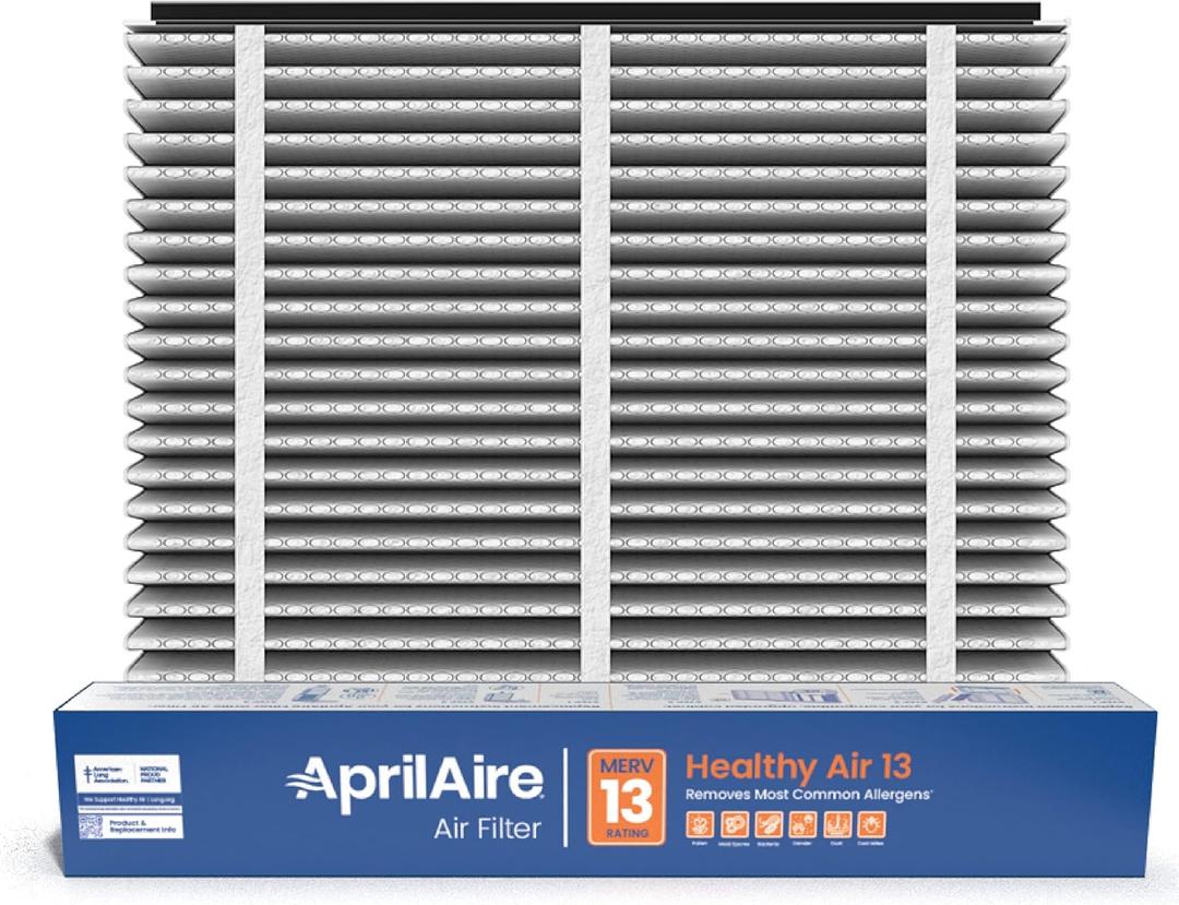 AprilAire 813 Replacement Filter for AprilAire Whole House Air Purifier 2025FG - MERV 13, Healthy Home Allergy, 20x25x4 Air Filter (Pack of 1)