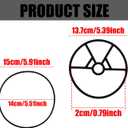 3 x 2pcs Pool Filter Spider Gasket Kit Compatible with Hayward Vari-Flo SP0714T/SPX0714CA, Include 1pcs Multiport Valve Spider Gasket and 1pcs O-Ring for Pool Filter Parts Replacement(Black)