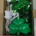 8.5Ft Shamrock String Lights, St Patrick's Day Decorations Light with 10 LED Green Lucky Clover Lights Outdoor Waterproof, UL Certified for Home Garden St. Patrick's Day Party Decorations, White Wire