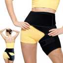 Boxiki Hip Brace for Sciatica Pain Relief - Adjustable Groin Compression Wrap Support for Thigh, Hamstring, Arthritis, Bursitis and Injuries - Sciatic Nerve Brace for Men & Women for Left Leg - Large