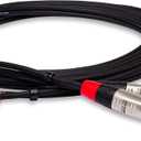 Hosa HPR-003X2 Pro Stereo Interconnect, Dual REAN 1/4 Inch TS to RCA, 3 Feet
