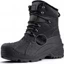 FREE SOLDIER Mens Snow Winter Boots for Men Warm Fleece Lining Winter Ski Shoes Waterproof Insulated Booties (8, Black)