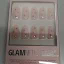 Glamnetic Press On Nails - Seaspell Fake Nails | Short Almond Pink Fake Nails with a Velvet Finish, Salon Quality Summer Nails | 15 Sizes - 30 Nail Kit with Glue