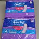 Always Discreet Adult Incontinence & Postpartum Liners For Women, Size 4, Very Light Absorbency, Long Length, 44 Count 