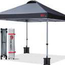 MASTERCANOPY Durable Pop-up Canopy Tent with Roller Bag (10x10, Black)