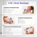 Lymphatic Drainage Massager, Anti Cellulite Massage Tool For Thigh & Belly Stretch Marks & Cellulite Reduction, Handheld Massage tools for Sciatica Nerve, Legs, Arms, Hip, Muscle, Low Back Pain Relief