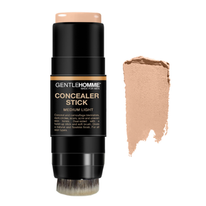 Gentlehomme Men's Concealer Stick with Brush for Dark Circles Eraser, Light